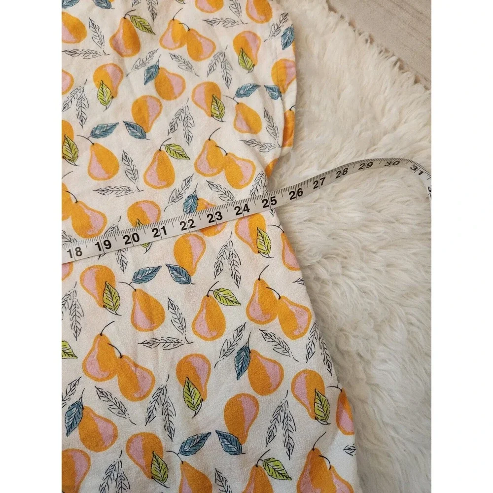 DIP Women's Yellow Pear Blouse Tied Bottom Buttons Tunic Top Size 1X‎ - Picture 5 of 6